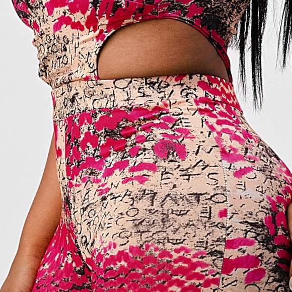 ANIMAL ONE-SHOULDER TIE JUMPSUIT - Picture 7 of 7